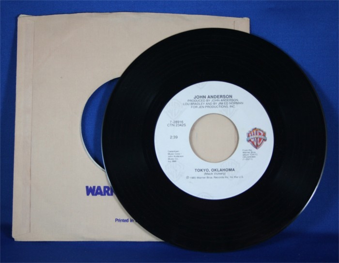 John Anderson - 45 LP "Tokyo, Oklahoma" / "Willie's Gone"