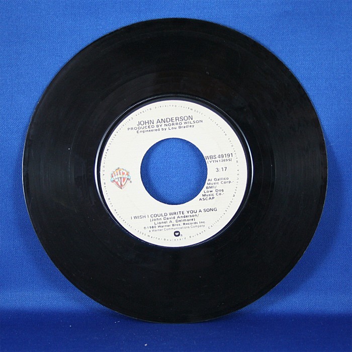 John Anderson - 45 LP "I Wish I Could Write You A Song" & "She Just Started Liking Cheatin' Songs"