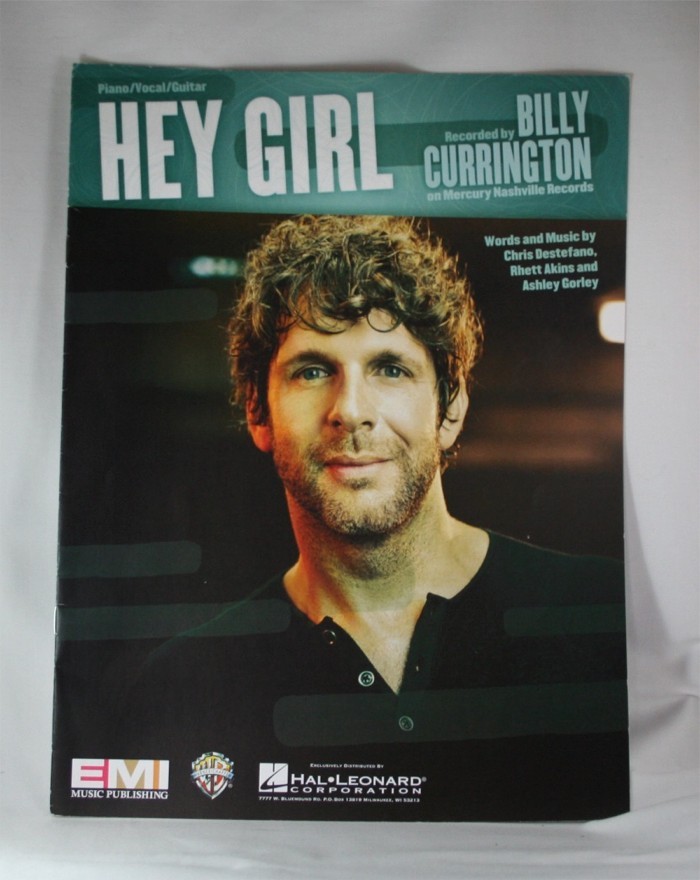 Billy Currington - sheet music "Hey Girl"
