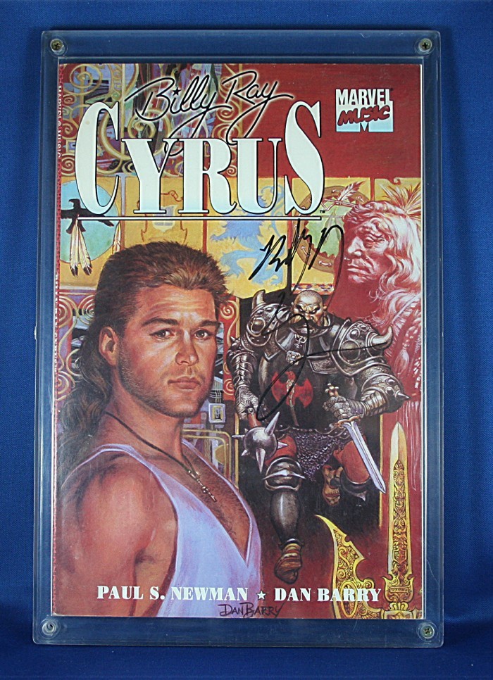 Billy Ray Cyrus - autographed Marvel Music comic book