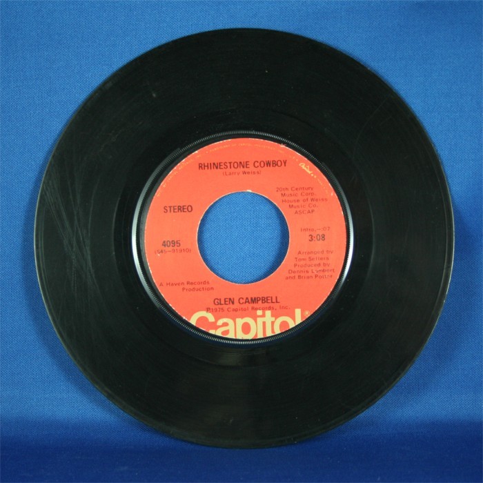 Glen Campbell - 45 LP "Rhinestone Cowboy" & "Lovelight"