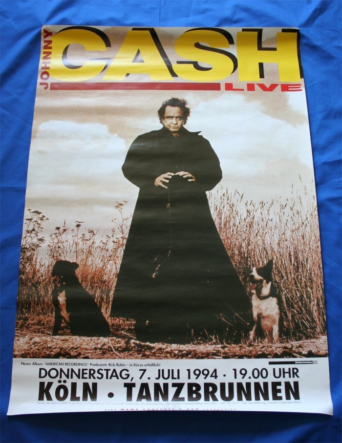 Johnny Cash - concert promotional poster July 7, 1994