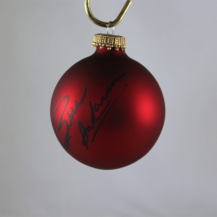 FFF Charities - Bill Anderson - autographed red Christmas ornament #4