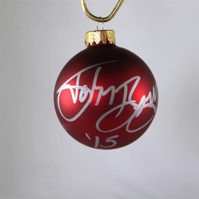 FFF Charities - John Berry - autographed red Christmas ornament #3