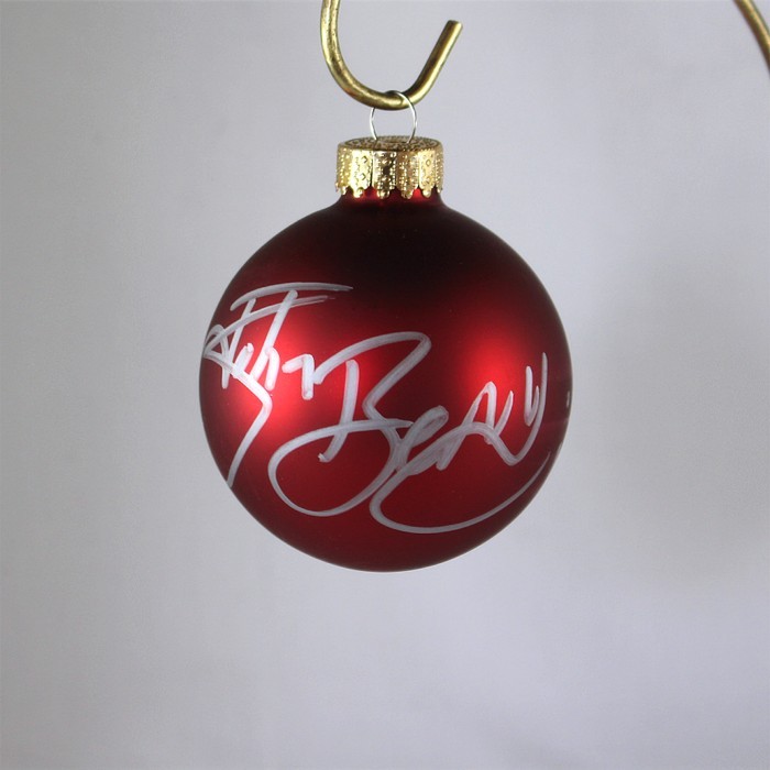 FFF Charities - John Berry - autographed red Christmas ornament #6