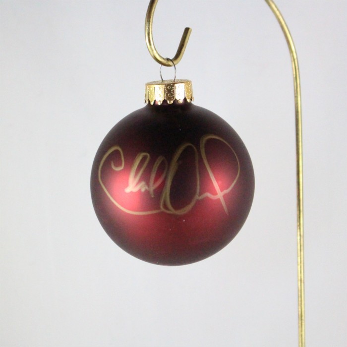 FFF Charities - Charlie Daniels - dark red Christmas ornament #4