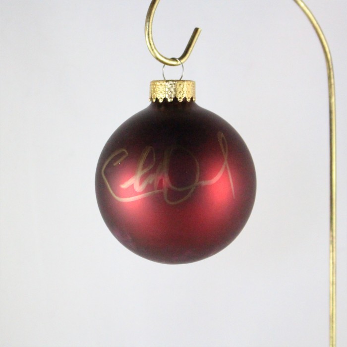 FFF Charities - Charlie Daniels - dark red Christmas ornament #6