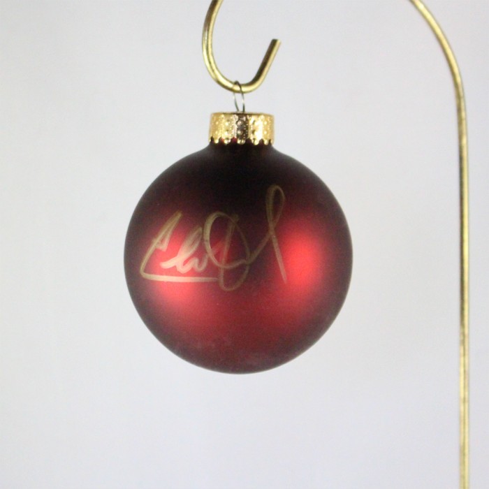 FFF Charities - Charlie Daniels - dark red Christmas ornament #7