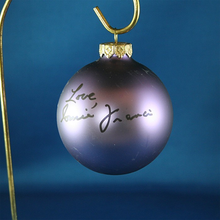 FFF Charities - Connie Francis - purple Christmas ornament #1