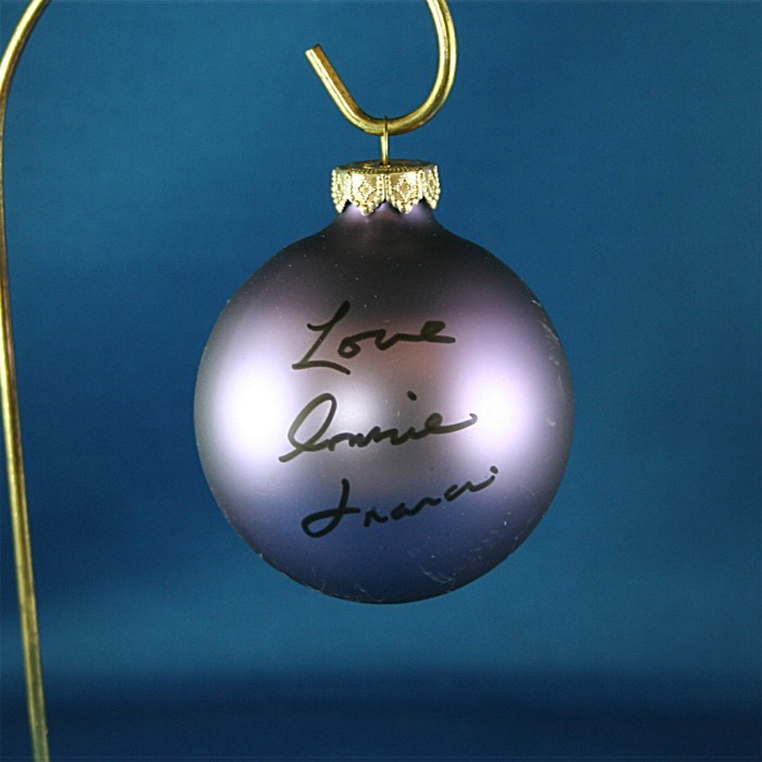 FFF Charities - Connie Francis - purple Christmas ornament #3