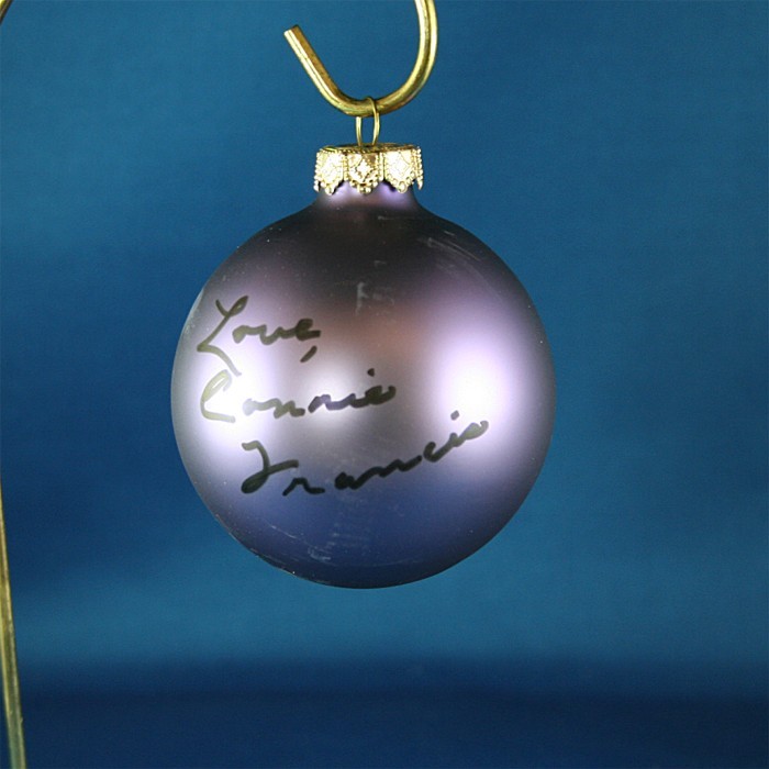 FFF Charities - Connie Francis - purple Christmas ornament #7
