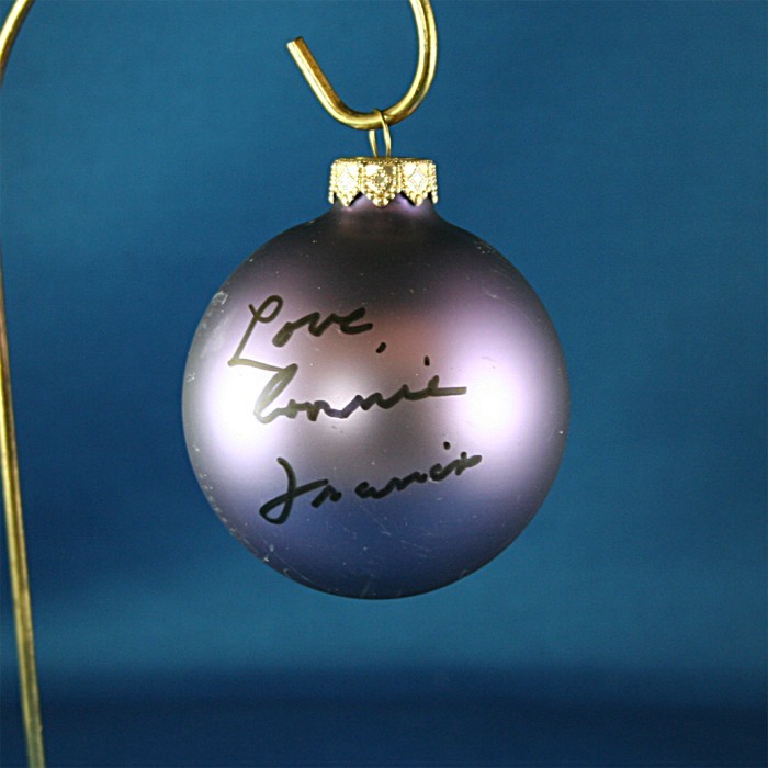 FFF Charities - Connie Francis - purple Christmas ornament #11