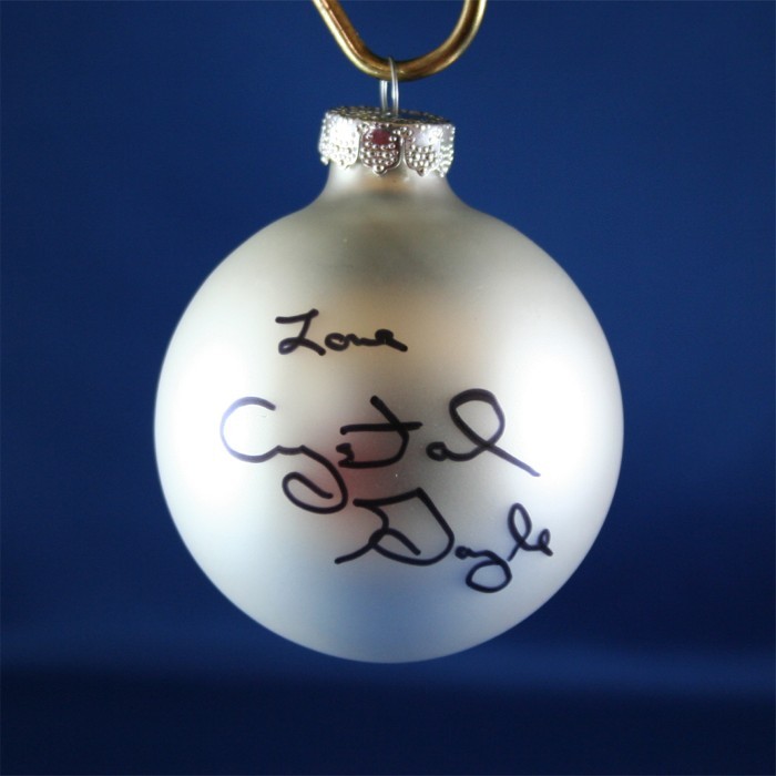 FFF Charities - Crystal Gayle - silver Christmas ornament #5