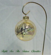 FFF Charities - George Jones - Clear Gold Christmas Ornament #4