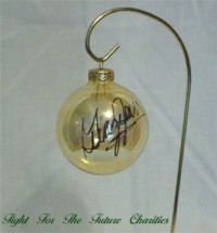 FFF Charities - George Jones - Clear Gold Christmas Ornament #6