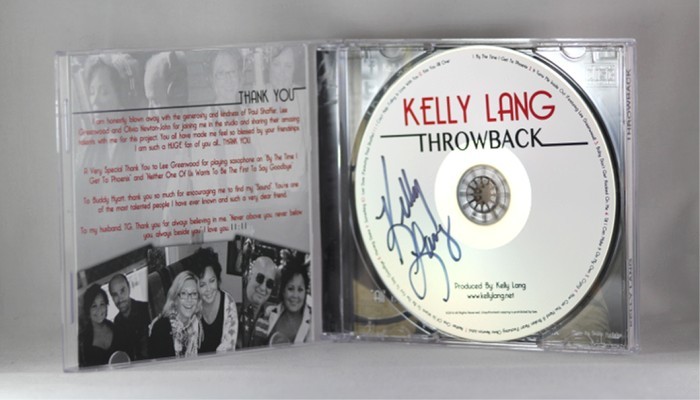 FFF Charities - Kelly Lang - autographed CD "Throwback" w/ special guests