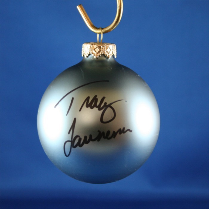 FFF Charities - Tracy Lawrence - blue Christmas ornament #1