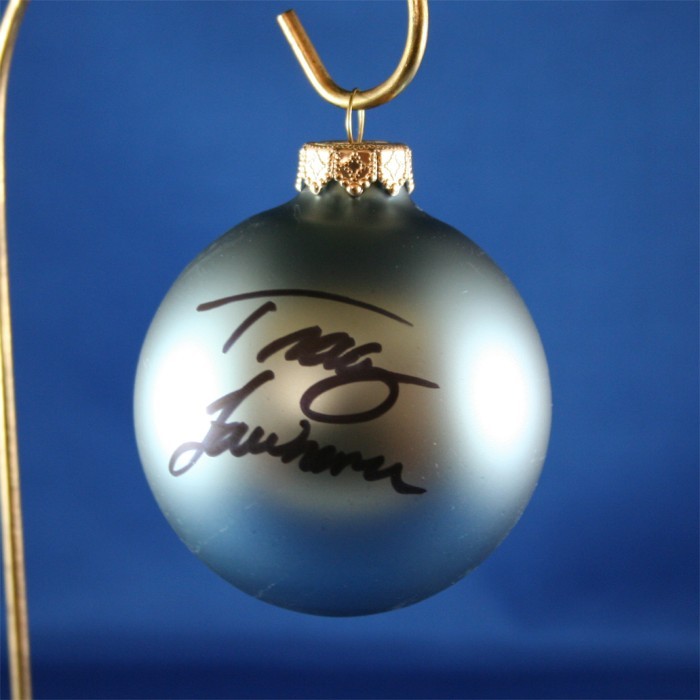 FFF Charities - Tracy Lawrence - blue Christmas ornament #12