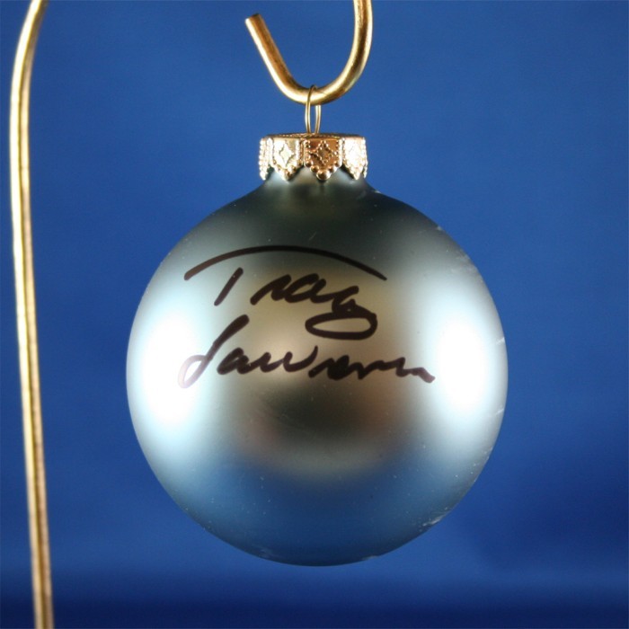 FFF Charities - Tracy Lawrence - blue Christmas ornament #17