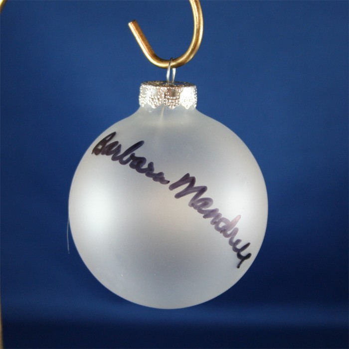 FFF Charities - Barbara Mandrell - Clear Christmas Ornament #6