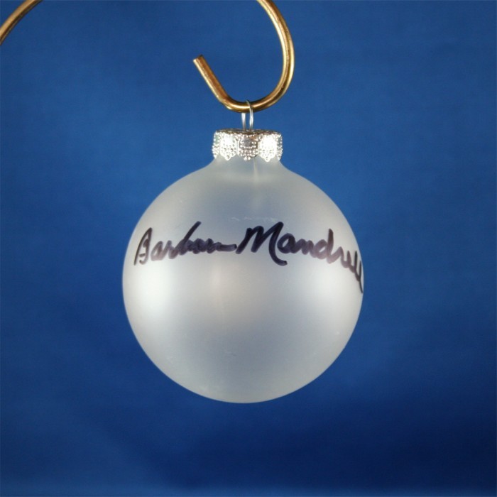 FFF Charities - Barbara Mandrell - Clear Christmas Ornament #8