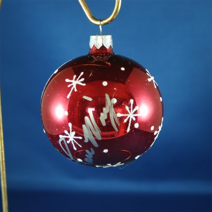 FFF Charities - Lorrie Morgan - red winter scene Christmas ornament #1
