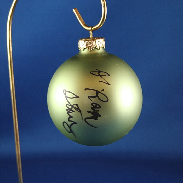 FFF Charities - Dr. Ralph Stanley & Ralph II - green Christmas ornament #3