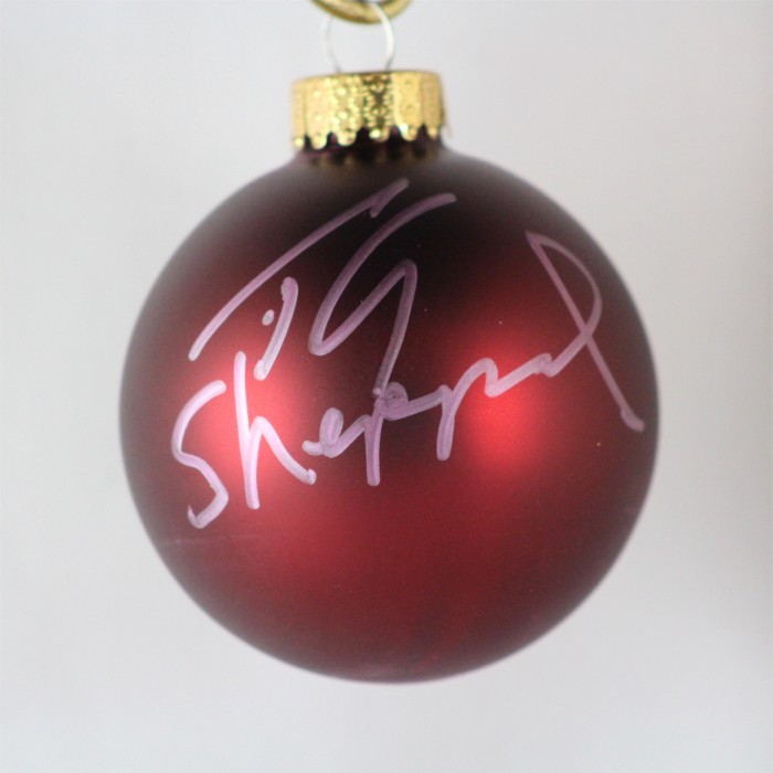 FFF Charities - TG Sheppard - autographed red Christmas ornament #1