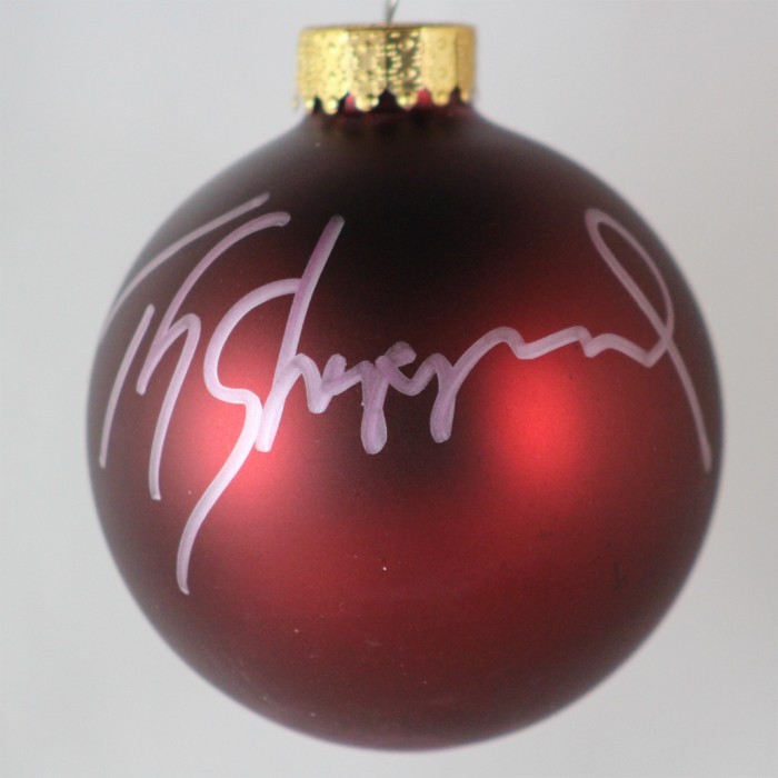 FFF Charities - TG Sheppard - autographed red Christmas ornament #4