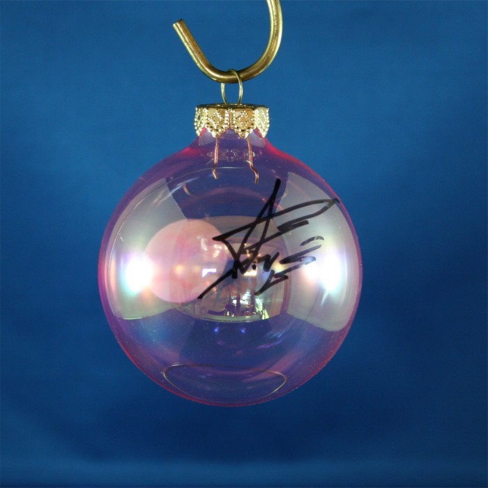 FFF Charities - Aaron Tippin - clear pink Christmas ornament #5