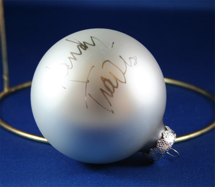 FFF Charities - Randy Travis - Silver Christmas Ornament #6