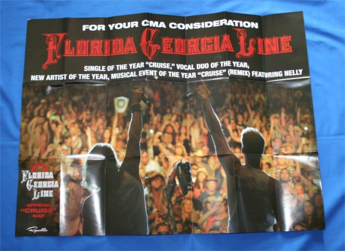 Florida Georgia Line - 2013 CMA official "Cruise" map