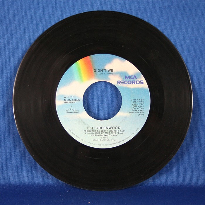 Lee Greenwood - 45 LP "Didn't We" & "Heartbreak Radio"