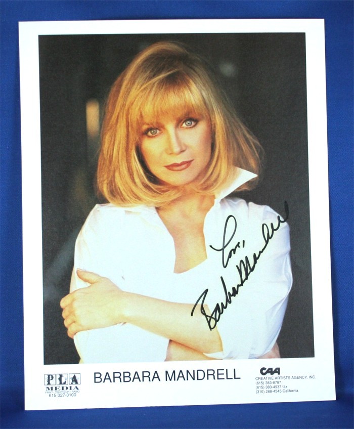 Barbara Mandrell - autographed 8x10 white  shirt arms folded