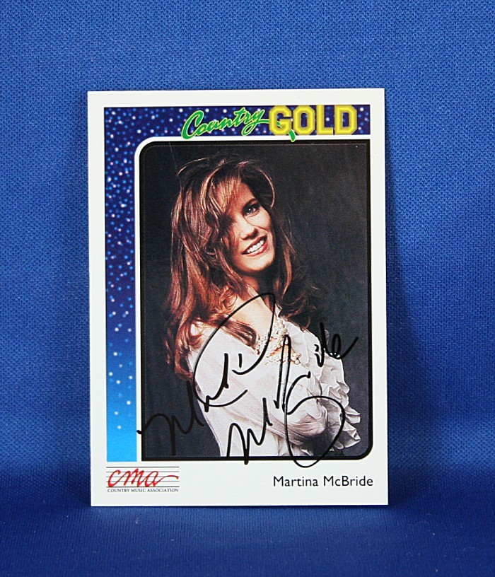 Martina McBride - autographed 1992 Country Gold trading card #37