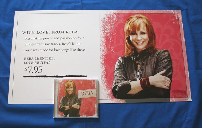 Reba McEntire - CD "Love Revival" with horizontal promotional stand-up