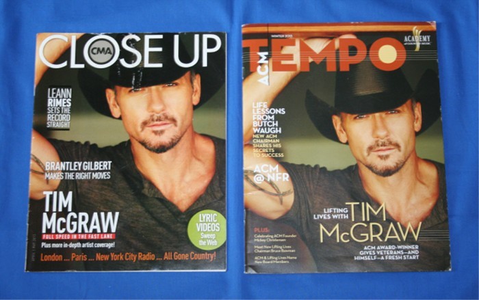 Tim McGraw - ACM Tempo & CMA Close Up magazines