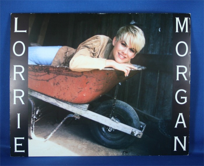 Lorrie Morgan - 8x10 color photograph sitting in wheel barrel