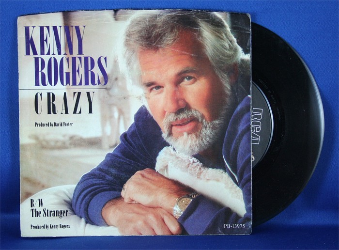 Kenny Rogers - 45 LP "Crazy" & "The Stranger"