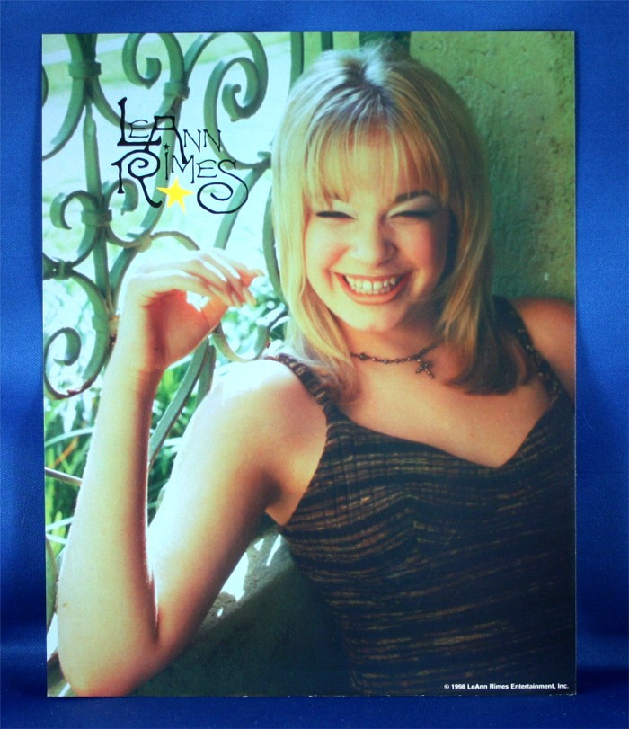 LeAnn Rimes - 8x10 color photograph w/ brown tank top in outdoor setting
