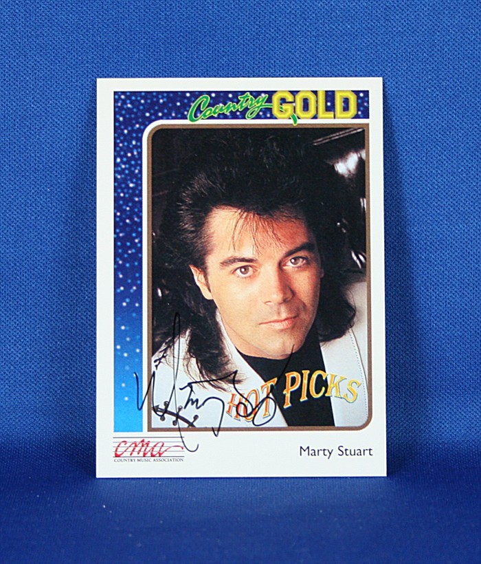 Marty Stuart - autographed 1992 Country Gold trading card #1