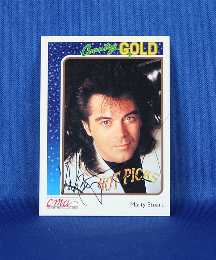 Marty Stuart - autographed 1992 Country Gold trading card #3