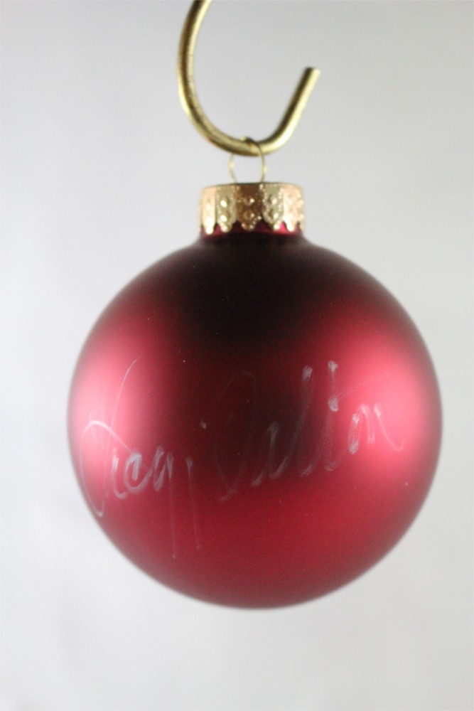 FFF Charities – Lacy J. Dalton – Red Christmas Ornament #8