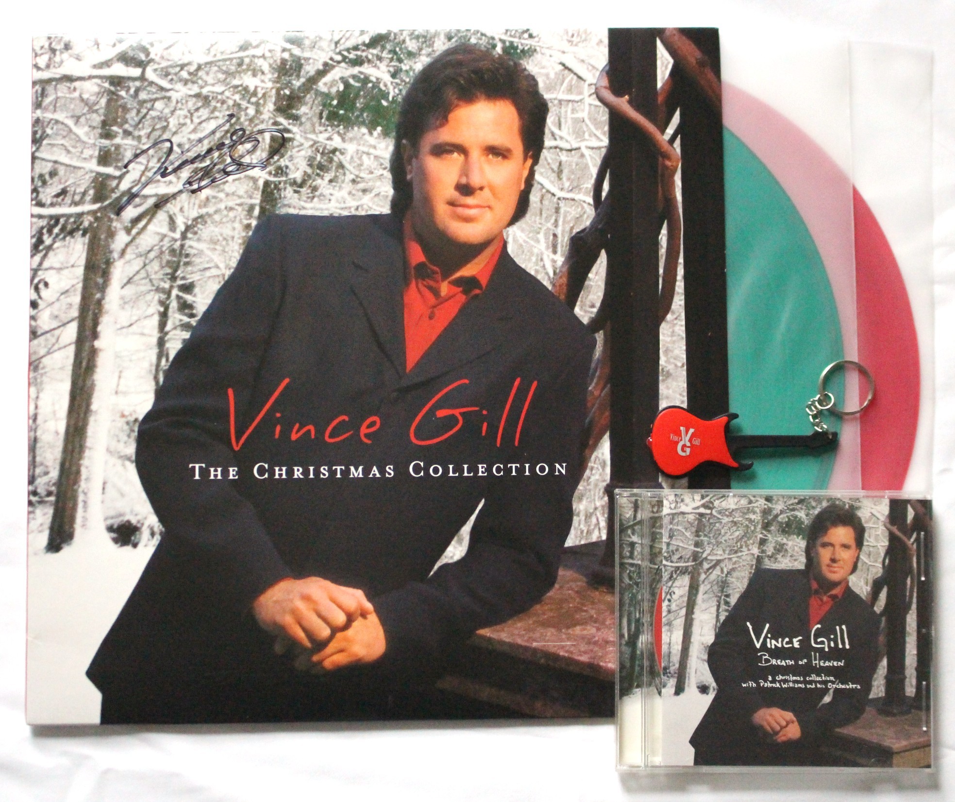 Vince Gill – autographed vinyl with CD "The Christmas Collection" 