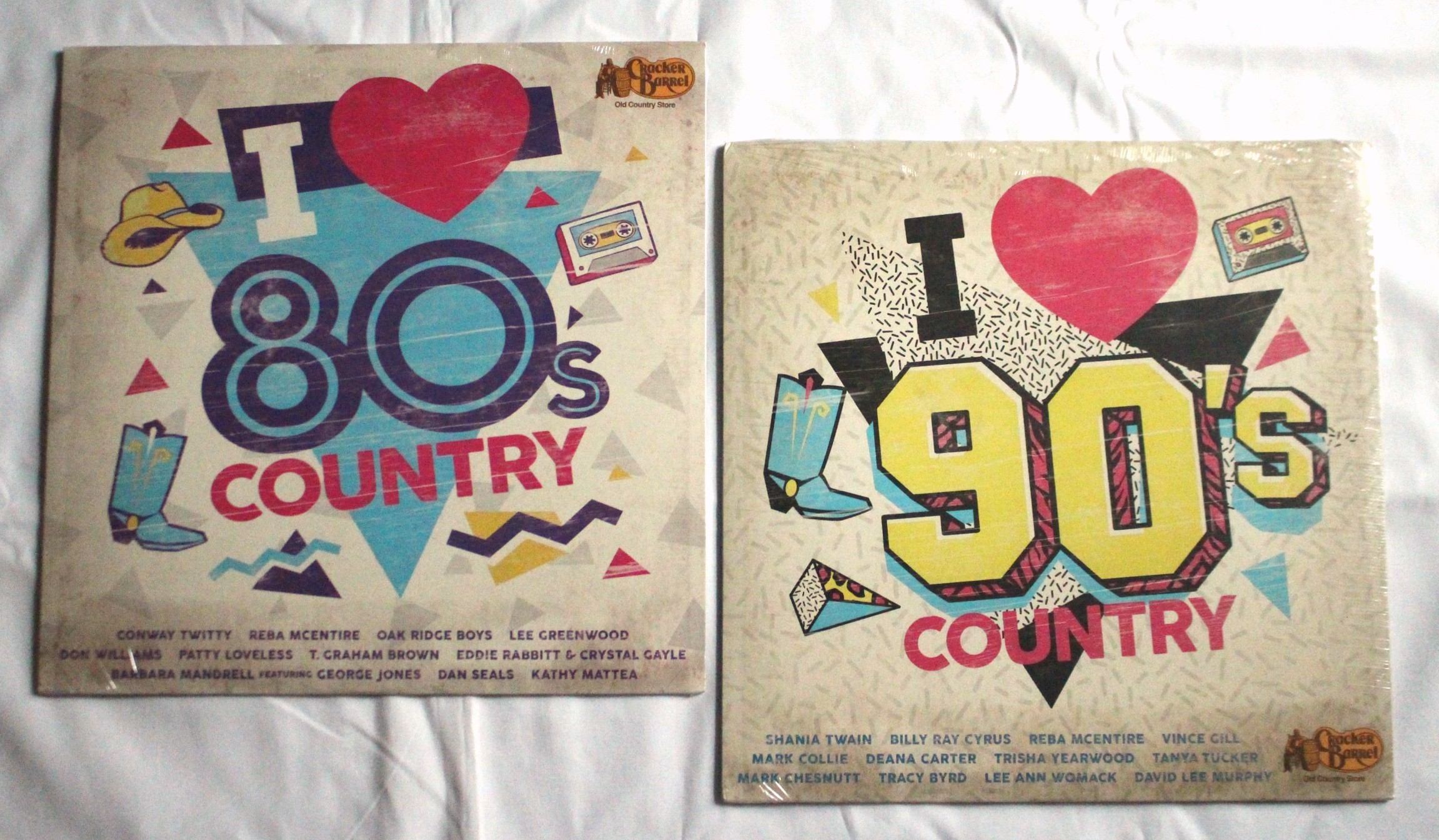 Various Artists - vinyl LPs “I Love 80’s Country” & “I Love 90’s Country”