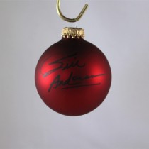 FFF Charities - Bill Anderson - autographed red Christmas ornament #12