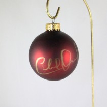 FFF Charities - Charlie Daniels - dark red Christmas ornament #2
