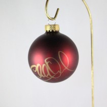 FFF Charities - Charlie Daniels - dark red Christmas ornament #5