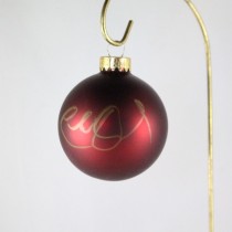 FFF Charities - Charlie Daniels - dark red Christmas ornament #8