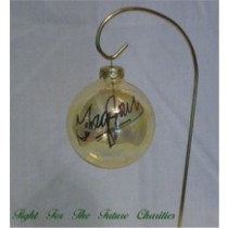 FFF Charities - George Jones - Clear Gold Christmas Ornament #7